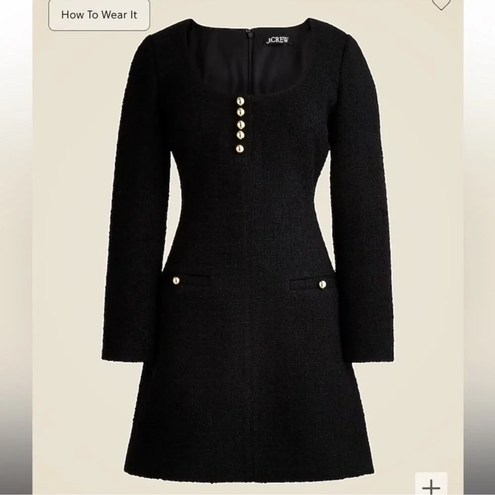 J.Crew Sophia scoopneck dress in‎ tweed